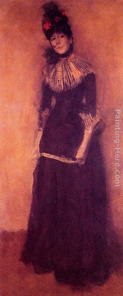 Rose et argent La Jolie Mutine painting - James Abbott McNeill Whistler Rose et argent La Jolie Mutine art painting